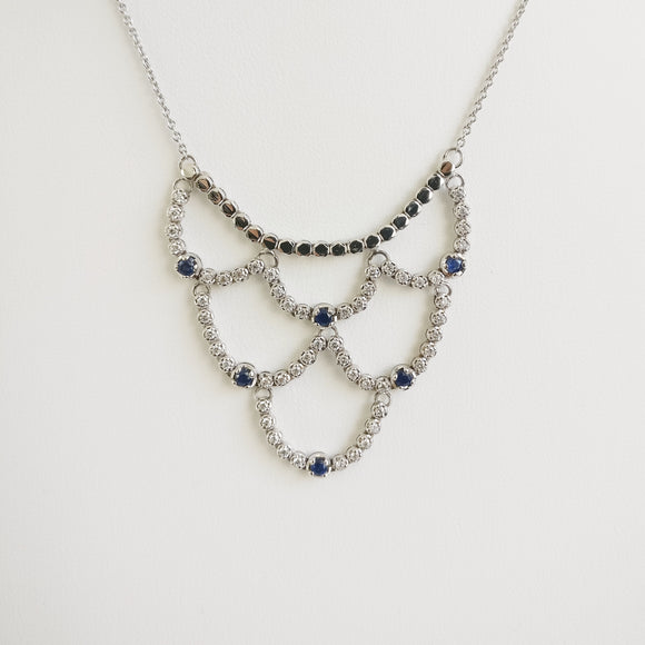 1.49ct Sapphire and Diamond Necklace