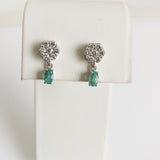 0.99ct Emerald and Diamond Earrings