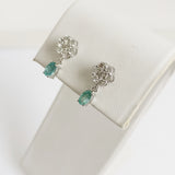 0.99ct Emerald and Diamond Earrings