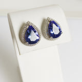 7.83ct Tanzanite and Diamond Earrings