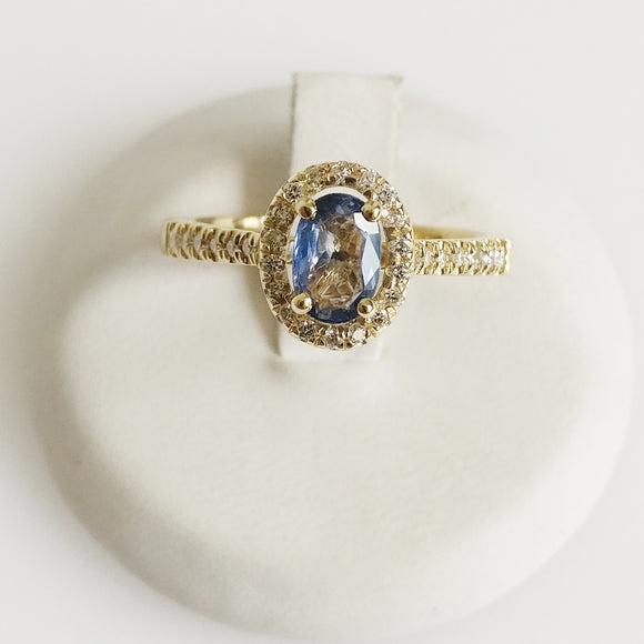 1.16ct Sapphire and Diamond Ring