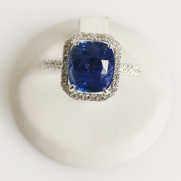 5.75ct Sapphire and Diamond Ring