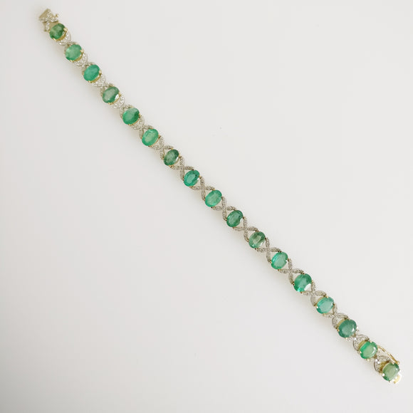 16.75ct Emerald and Diamond Bracelet