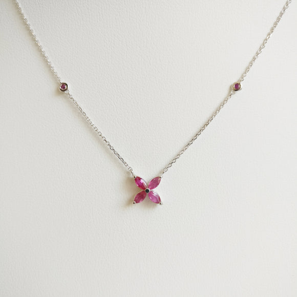 0.86ct Ruby Necklace with Pendant