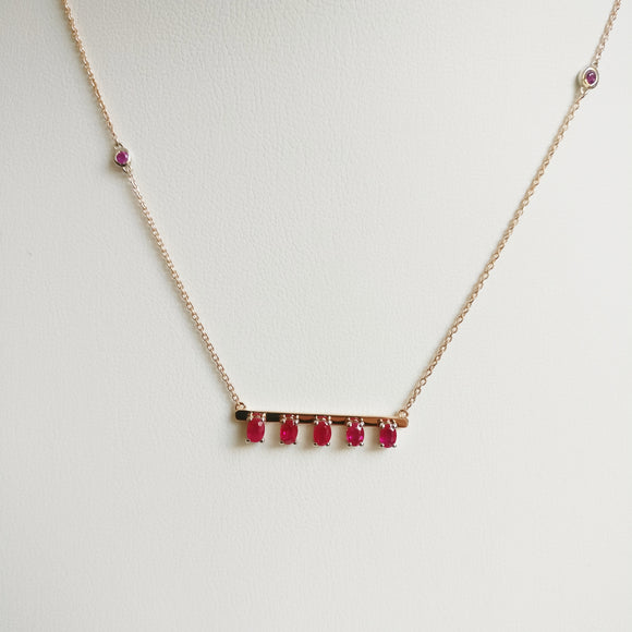 1.15ct Ruby Necklace with Pendant