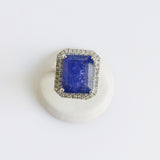 17.88ct Tanzanite and Diamond Ring