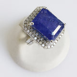 17.88ct Tanzanite and Diamond Ring