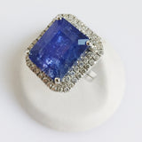 17.88ct Tanzanite and Diamond Ring