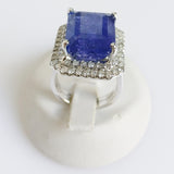 17.88ct Tanzanite and Diamond Ring