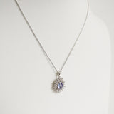 1.61ct Tanzanite and Diamond Necklace with Pendant