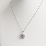 1.61ct Tanzanite and Diamond Necklace with Pendant