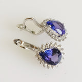 5.53ct Tanzanite and Diamond Earrings