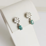 0.99ct Emerald and Diamond Earrings