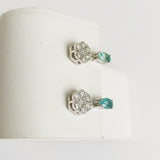 0.99ct Emerald and Diamond Earrings