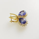 9.04ct Tanzanite and Diamond Earrings