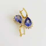 9.04ct Tanzanite and Diamond Earrings