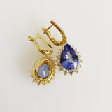 9.04ct Tanzanite and Diamond Earrings