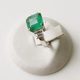 4.05ct Emerald and Diamond Ring