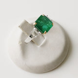 4.05ct Emerald and Diamond Ring