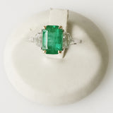 2.56ct Emerald and Diamond Ring