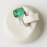 2.56ct Emerald and Diamond Ring