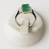 2.56ct Emerald and Diamond Ring