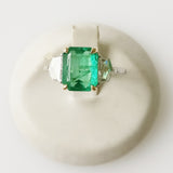 3.47ct Emerald and Diamond Ring