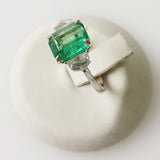 3.47ct Emerald and Diamond Ring