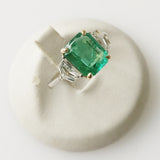 3.47ct Emerald and Diamond Ring