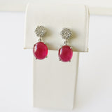 8.20ct Ruby and Diamond Earrings