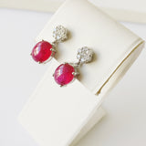 8.20ct Ruby and Diamond Earrings