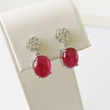 8.20ct Ruby and Diamond Earrings