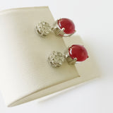 8.20ct Ruby and Diamond Earrings