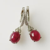 7.40ct Ruby and Diamond Earrings