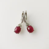 7.40ct Ruby and Diamond Earrings