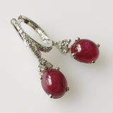 7.40ct Ruby and Diamond Earrings