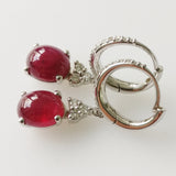 7.40ct Ruby and Diamond Earrings