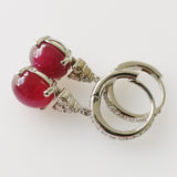 7.40ct Ruby and Diamond Earrings