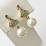 16.70ct Pearl and Diamond Earrings