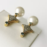 16.70ct Pearl and Diamond Earrings