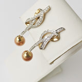 10.48ct Pearl and Diamond Earrings