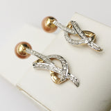 10.48ct Pearl and Diamond Earrings