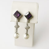 22.06ct Pearl and Amethyst Earrings