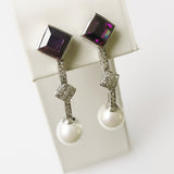 22.06ct Pearl and Amethyst Earrings