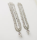 6.64ct Cubic Zirconia and Diamond Earrings