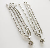 6.64ct Cubic Zirconia and Diamond Earrings