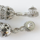 45.22ct Imitation Pearl and Cubic Zirconia Earrings