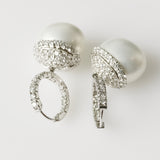 86.78ct Imitation Pearl and Cubic Zirconia Earrings