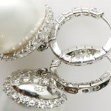 86.78ct Imitation Pearl and Cubic Zirconia Earrings