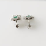 9.64ct Chrysoprase and Cubic Zirconia Earrings
